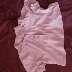 Cropped shirt with collar